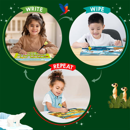 Skillmatics Search and Find Animals Educational Game – Reusable Preschool Learning for Ages 3-6