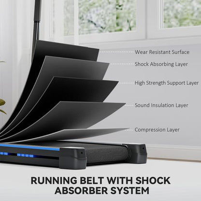 HOMCOM 1-6 km/h Folding Motorised Treadmill Walking w/ Remote Control
