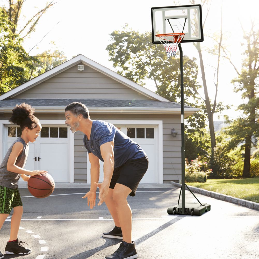 Height Adjustable Basketball Hoop - Freestanding, Wheels, High Quality 255-305cm