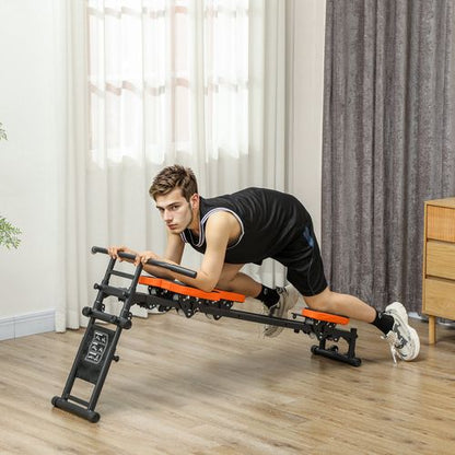 SPORTNOW Reformer Pilates Machine Flat or Incline Home Gym Equipment