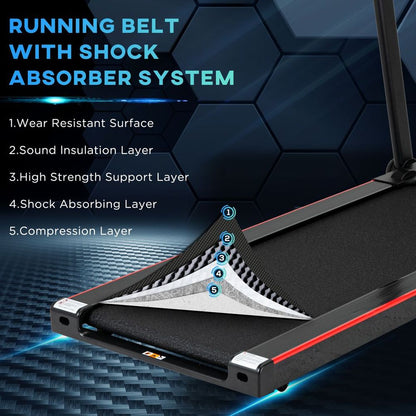 High-Speed Electric Folding Treadmill - Portable & Safe for Home Workouts