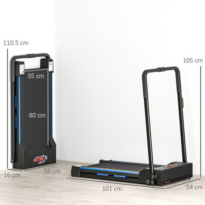 HOMCOM 1-6 km/h Folding Motorised Treadmill Walking w/ Remote Control