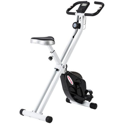 SPORTNOW Folding Exercise Bike with Heart-Rate Sensor for Home Use