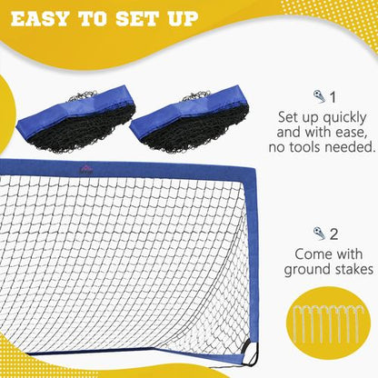 HOMCOM Football Goal Folding Outdoor with All Weather Net 6'x3'