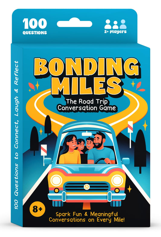 WELL BALANCED Bonding Miles - Road Trip Conversation Card Game for Kids, Teens and Adults | Travel Essentials